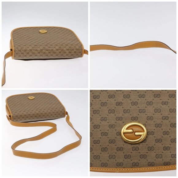 GUCCI Micro GG Supreme Shoulder Bag PVC Beige Gold 004 112 0363 Auth 124986 - Picture 16 of 16